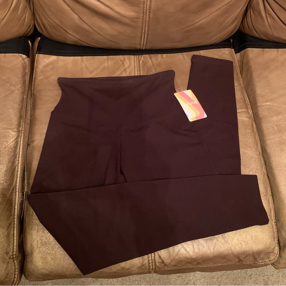 Yummie Tummie Rachel Compact Leggings Burgundy Women’s S Full Length NWT
